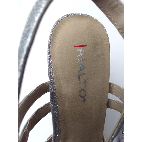 Rialto Randie Evening Dress Sandals Silver 9M - Picture 6 of 8